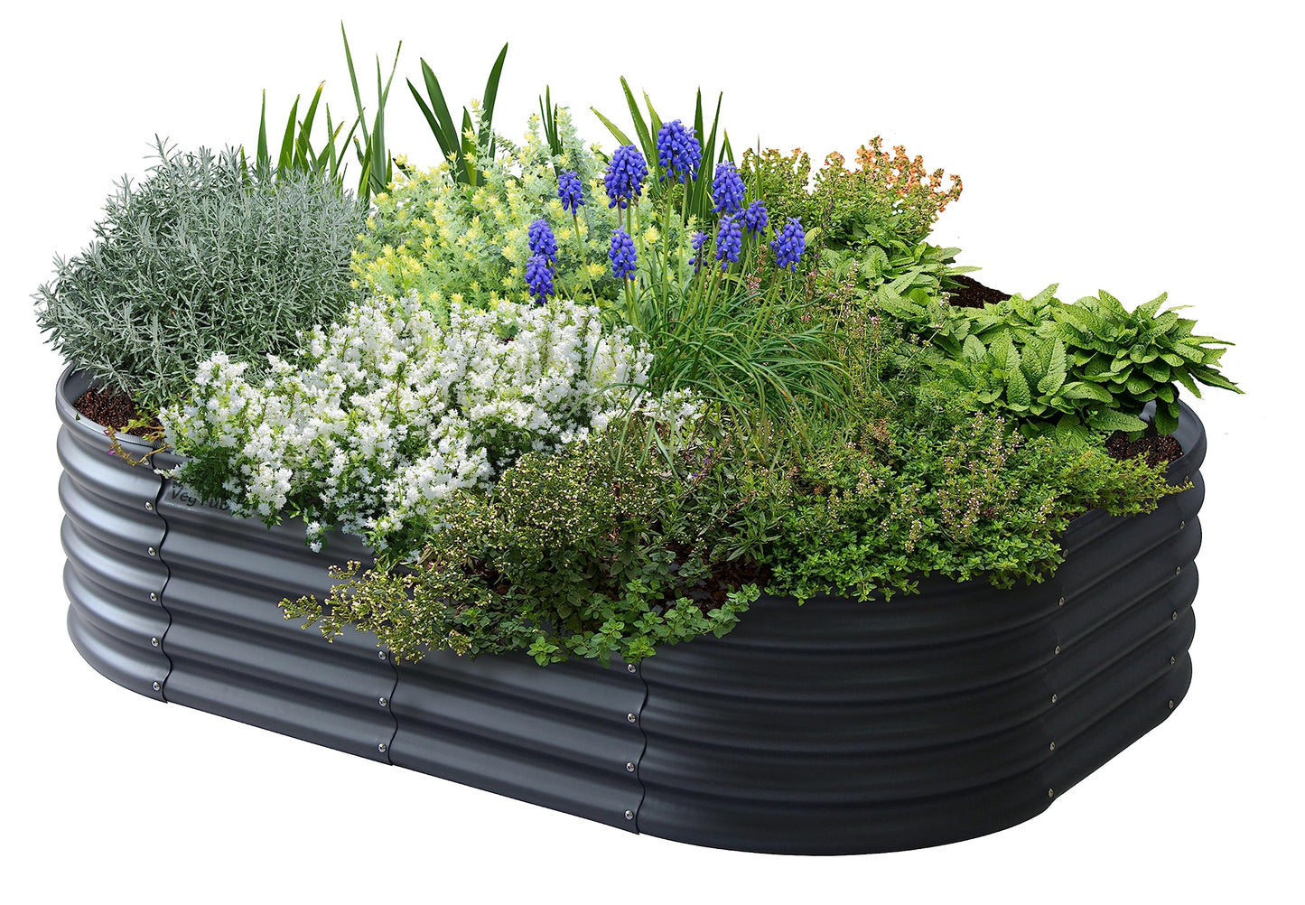 VegTub Modular Metal Raised Bed Kit - Charcoal
