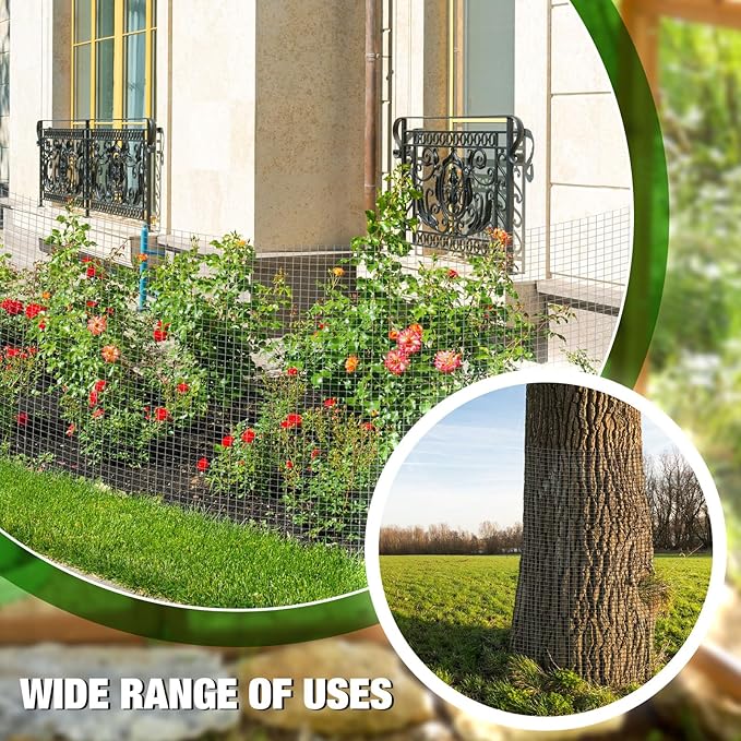 Tatuo 36in X 150ft Hardware Cloth 23 Gauge Hot Dip Galvanized After Welded Cage Mesh Rolls 1/2 Inch Metal Chicken Wire Mesh Roll Wire Fencing Poultry Netting for Raised Garden Rabbit Rodent Animals