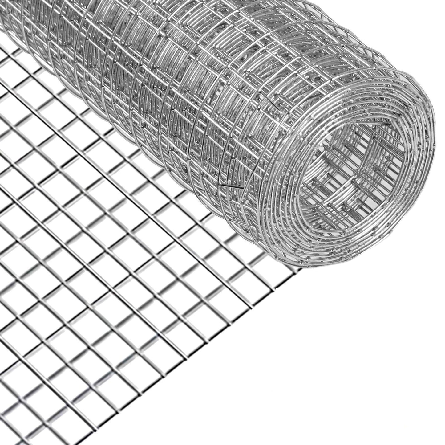 Hardware Cloth,Chicken Wire Fence,1/2 inch 16in x 6ft Galvanized Welded Cage Wire for Bird Wire Gopher Wire Rabbit Wire Snake Fence Poultry Netting Cage Screen