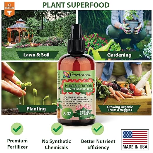 𝐁𝐄𝐒𝐓𝐒𝐄𝐋𝐋𝐄𝐑 Plant Superfood for Begonia Plants with B1 Vitamin, Glucose and Essential Minerals - Organic Plant Food Fertilizer for Indoor & Outdoor Begonia Plant Care - 8oz