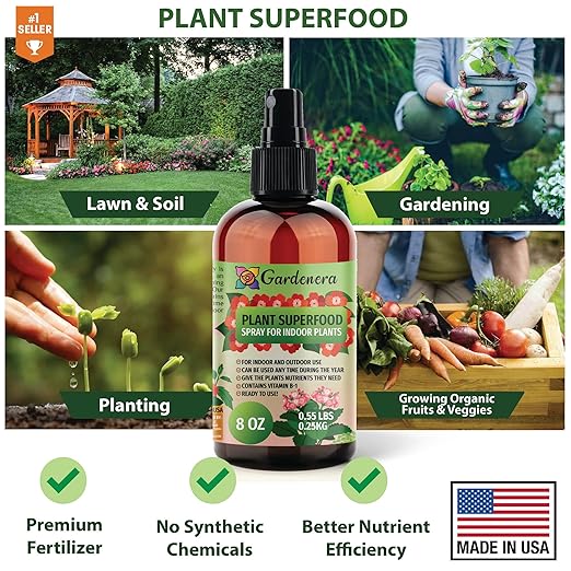 𝐁𝐄𝐒𝐓𝐒𝐄𝐋𝐋𝐄𝐑 Plant Superfood for Citrus Tree with B1 Vitamin, Glucose and Essential Minerals - Organic Plant Food Fertilizer for Indoor & Outdoor Citrus Trees - 8oz