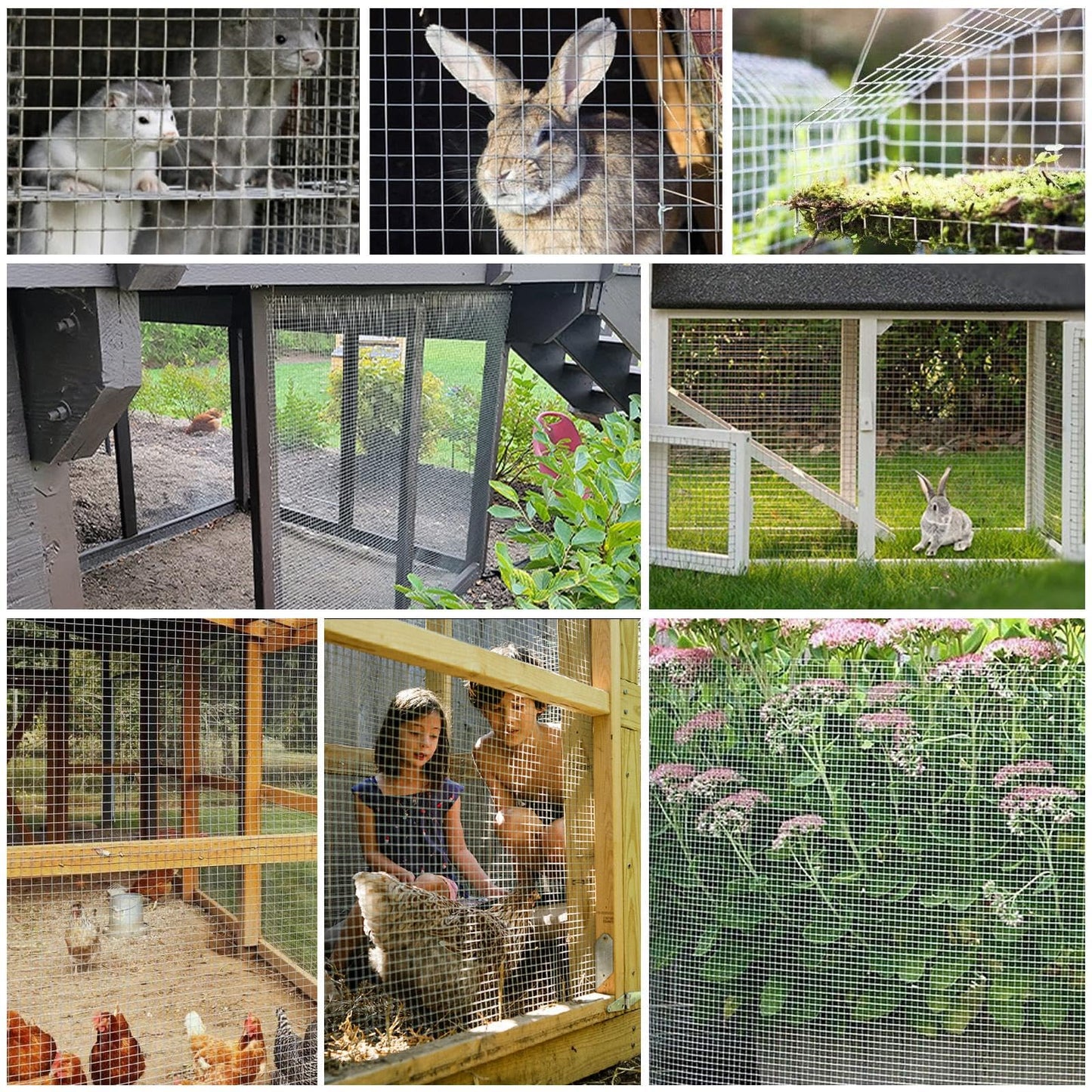 Hardware Cloth 4'' x 20' 1/2 in Galvanized Wire Mesh Roll (19 GA) Chicken Wire Fence Roll for Chicken Pen/coop Fences, Screen mesh, Rabbit/Snake Fences, Poultry enclosures, Handicraft Making, etc.