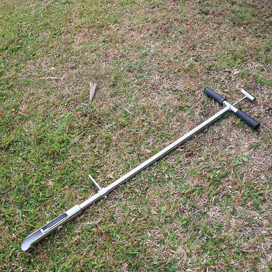 Soil Sample Probe 40” with Ejector and Foot Pedal,Soil Probe Stainless Steel T-Style Handle Soil Test Kit,Soil Probe Rod for Soil Sampling Plant Care/Agriculture/Garden/Farm
