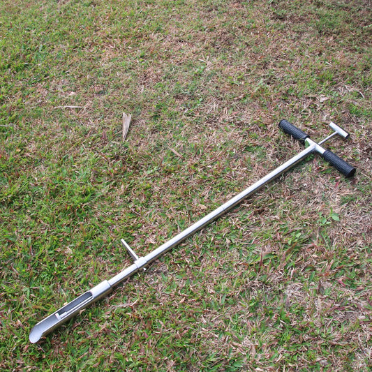 Soil Sample Probe 40” with Ejector and Foot Pedal,Soil Probe Stainless Steel T-Style Handle Soil Test Kit,Soil Probe Rod for Soil Sampling Plant Care/Agriculture/Garden/Farm