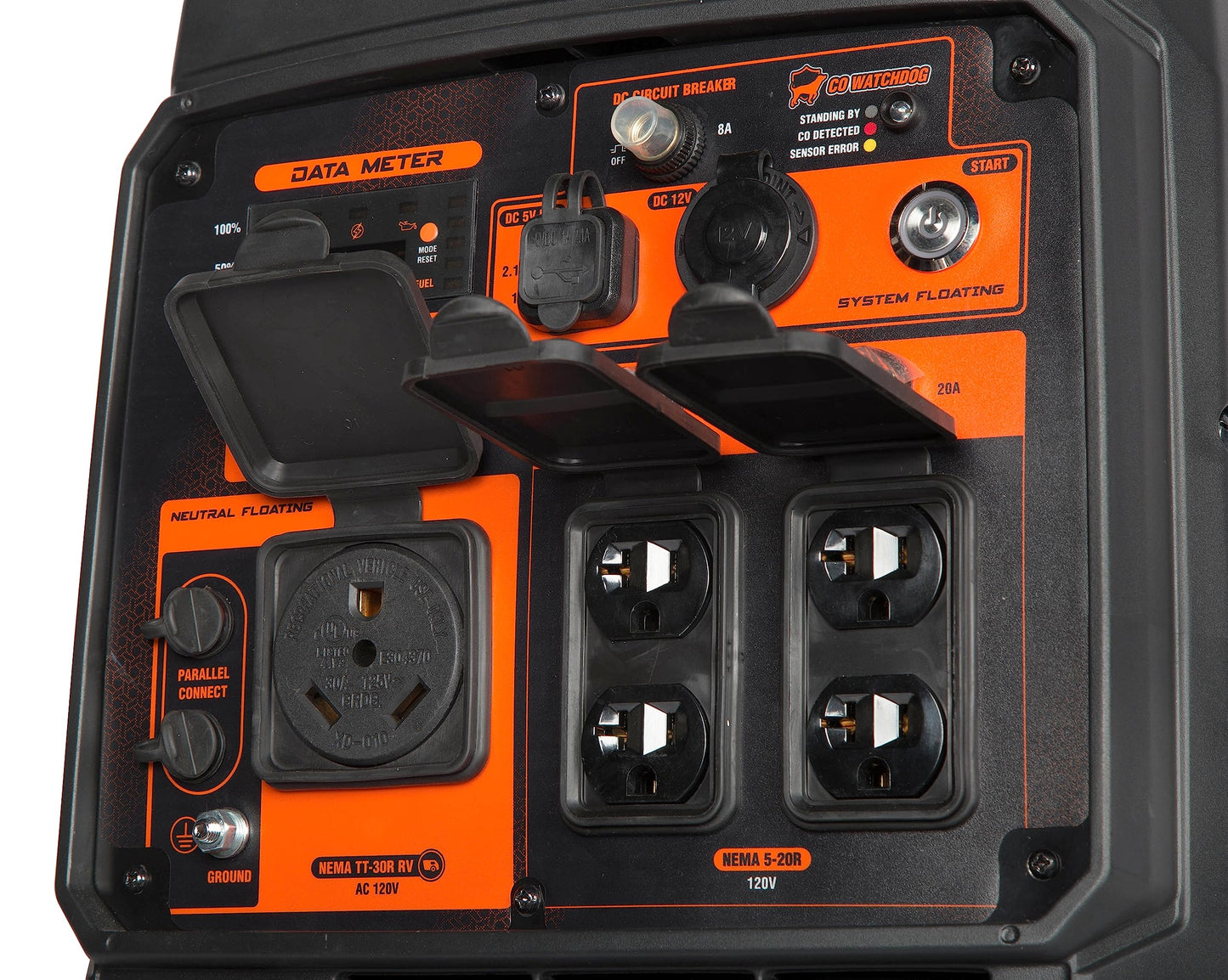 WEN 4800-Watt Portable Inverter Generator, Electric Start, RV-Ready, Quiet and Lightweight with Fuel Shut Off and CO Watchdog (56480iX)