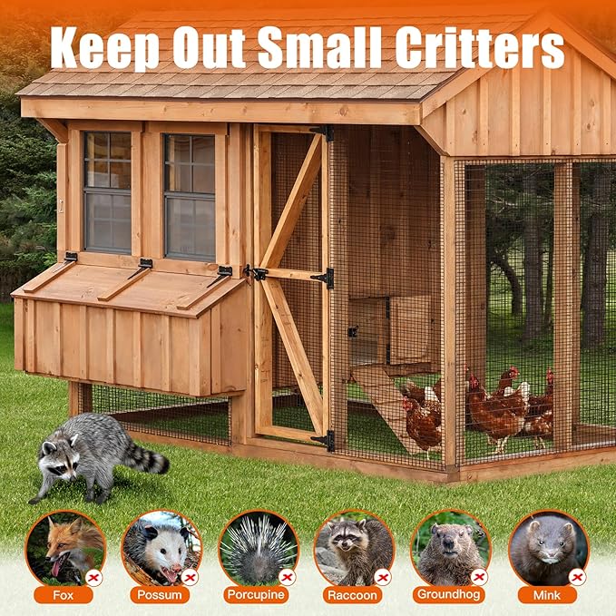 48" x 50' 1/2inch Hardware Cloth, Black Vinyl Coated Chicken Wire Fence Galvanized Welded Mesh Roll for Home Garden Rabbit Cage