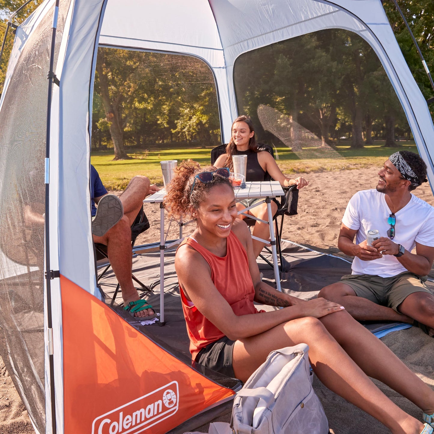 Coleman Skyshade Screened Shelter with Easy Setup, Lightweight Picnic Screen Room for Bug-Free Lounging, Made of PFAS-Free Materials