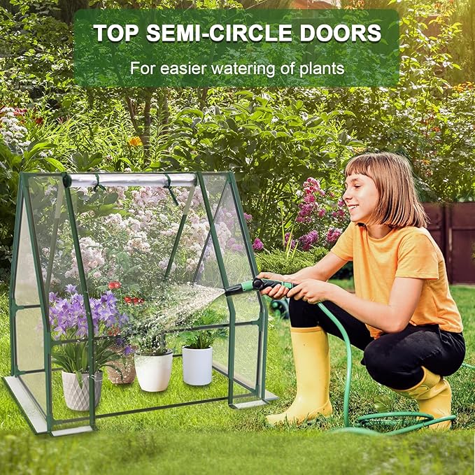 Mini Greenhouse, 35×35×36" Portable Greenhouse for Indoor Outdoor, Small Green House for Plants, Seedling, Germination