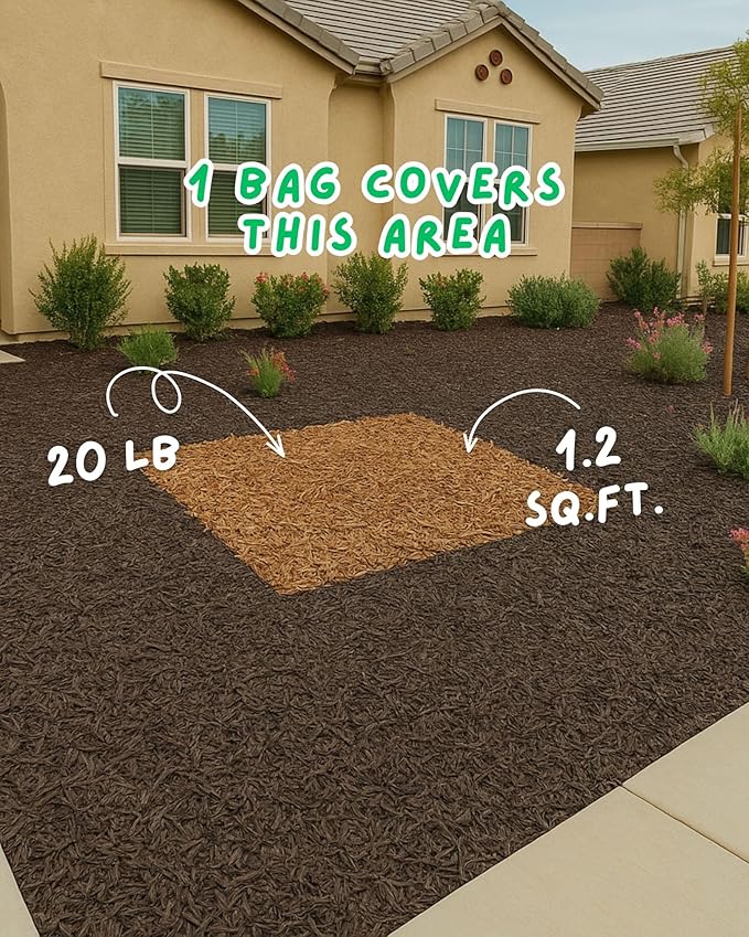 100% Wire-Free Shredded Rubber Mulch – Red – 10 lb (0.6 cu ft) – Long-Lasting, Low Maintenance, Safe for Kids & Pets – Ideal for Landscaping & Playgrounds