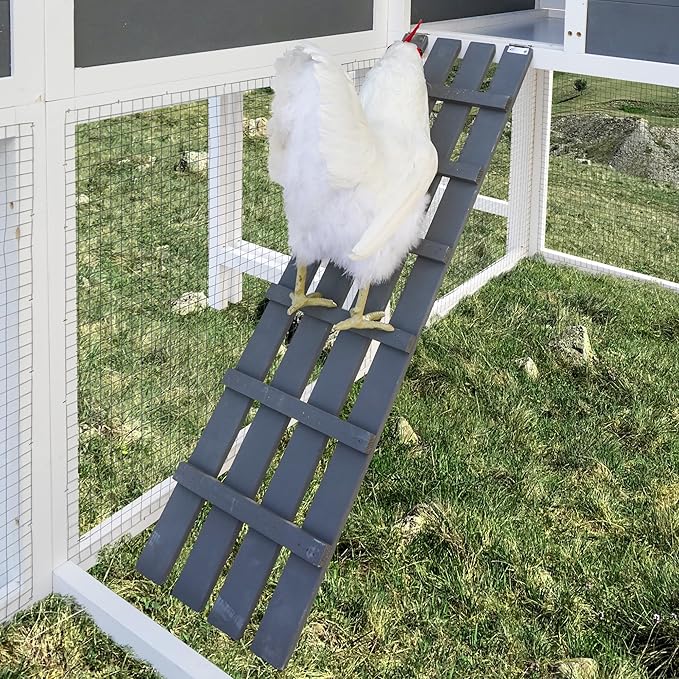 3-Tier Large Wooden Chicken Coop for 8-10 Chickens,Outdoor Walk-in Chicken Coop House with Run&Nesting Boxes,Hen House Poultry Pet Habitat Hutch Cage W/Pull Out Trays&Wire Fencing(95"×80"×83")