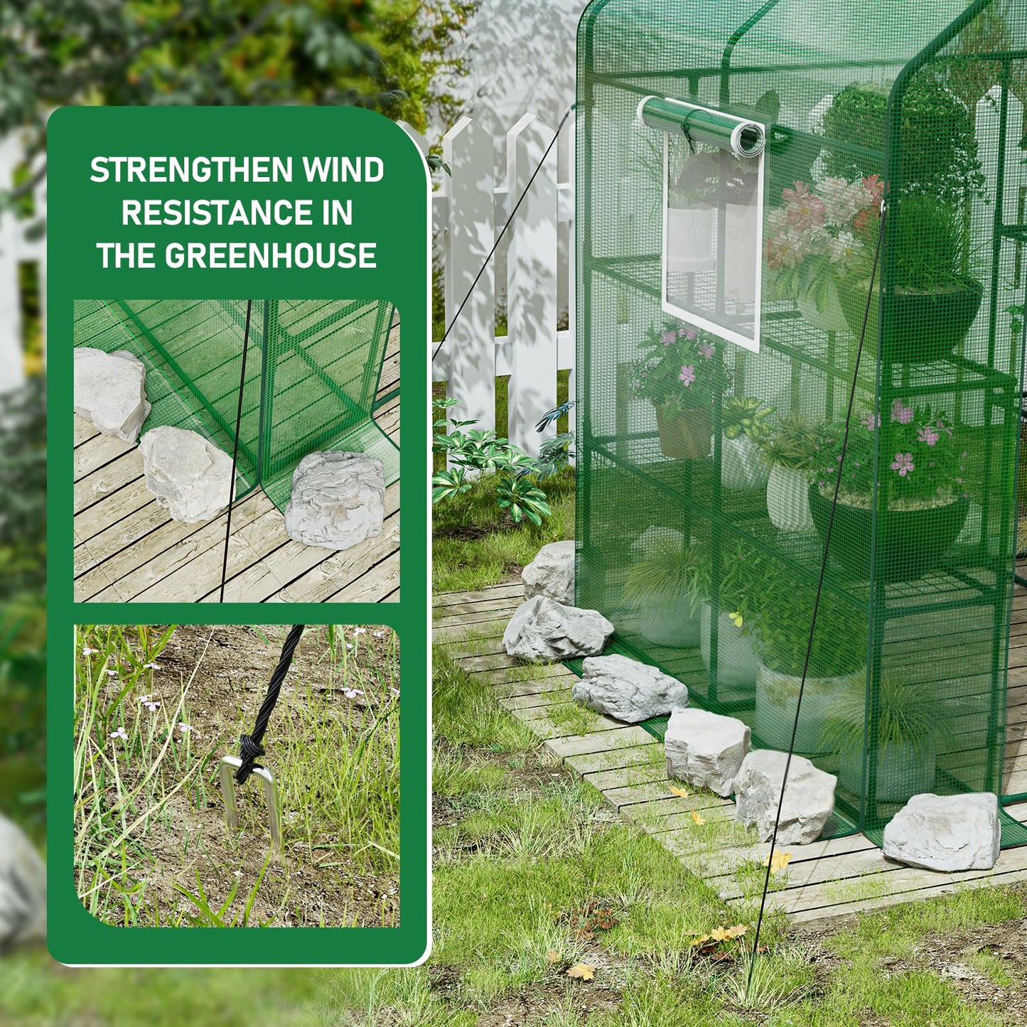 Walk-in Greenhouse+3-in-1 Plant Soil Tester