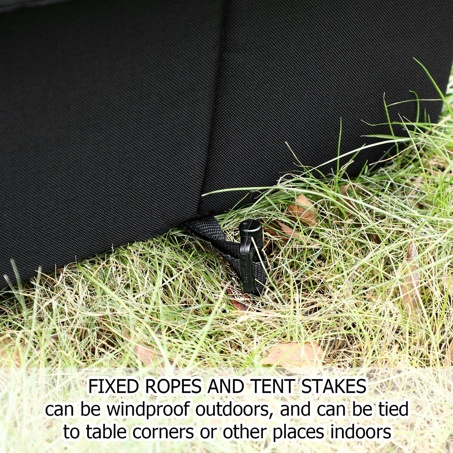 Soaoo 3 Pcs Cat Houses for Outdoor Stray Cats Shelter Weatherproof Outside House Indoor Foldable Pet Cave with Tent Stakes for Wild Animal Dogs(Pure Black Style)