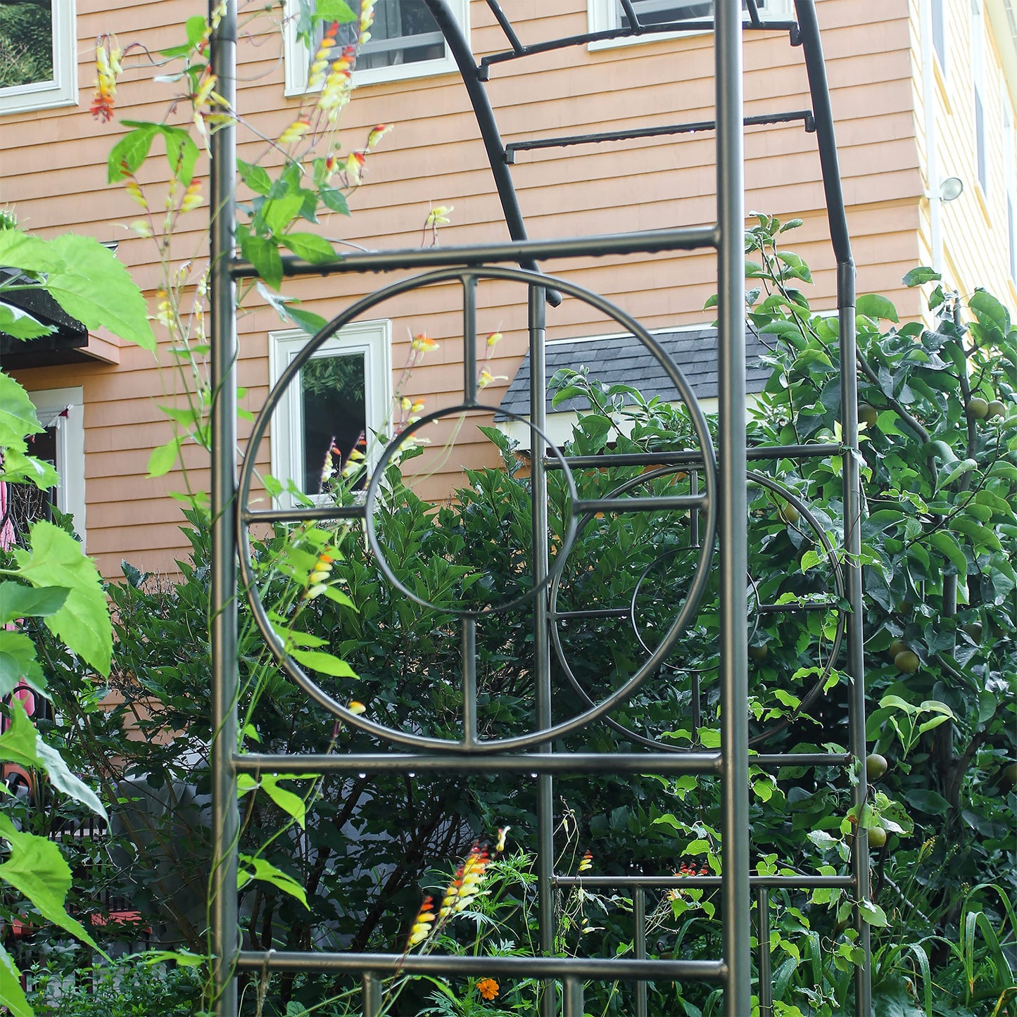 Achla Designs Tuscany Arbor Wrought Iron Garden Arch