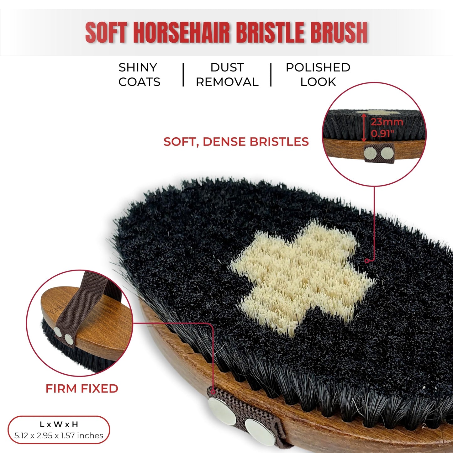 Wooden Pet Grooming Kit for Short-Haired & Double-Coated Dogs Cats Horses- Includes Bristle Brush, Massage Brushes & Deshedding Tools -Dog Brush for Shedding - Best Deshedding Comb - Idea Gift