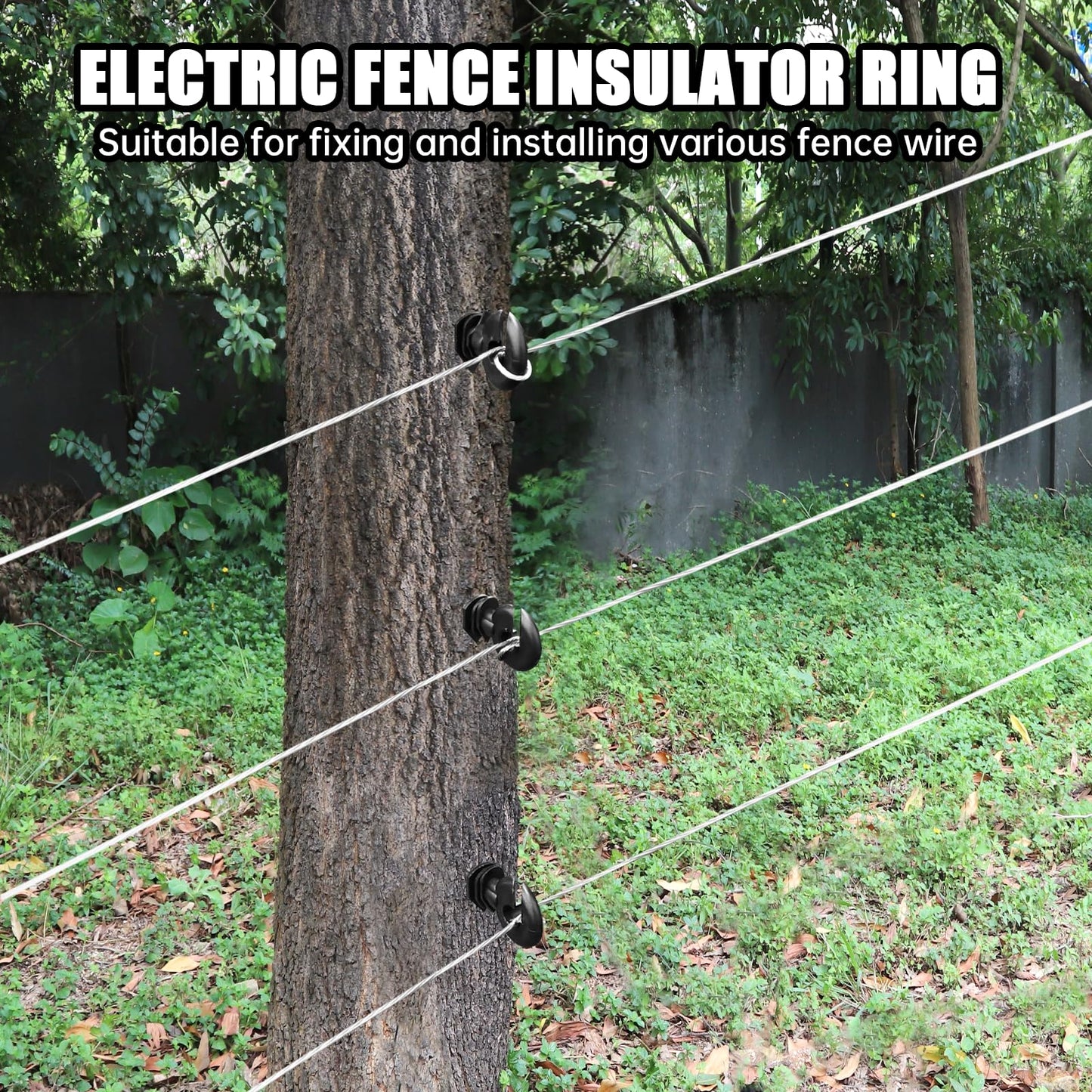 Electric Fence Charger kit, 8 kV High-Power Energizer + 328 ft (100 m) Aluminum Magnesium Alloy Wire + 100 pcs Electric Fence Insulator
