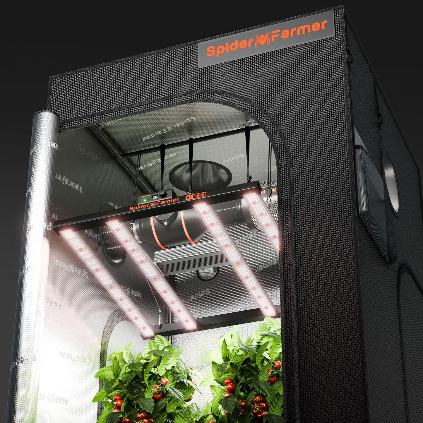 Spider Farmer SE3000 LED Grow Lights 300W, Samsung LM301H EVO Diodes, 2025 Upgraded Remote App Control, 3x3ft Coverage Bar Style Grow Light, Full Spectrum Dimmable Grow Lamp for Indoor Plants