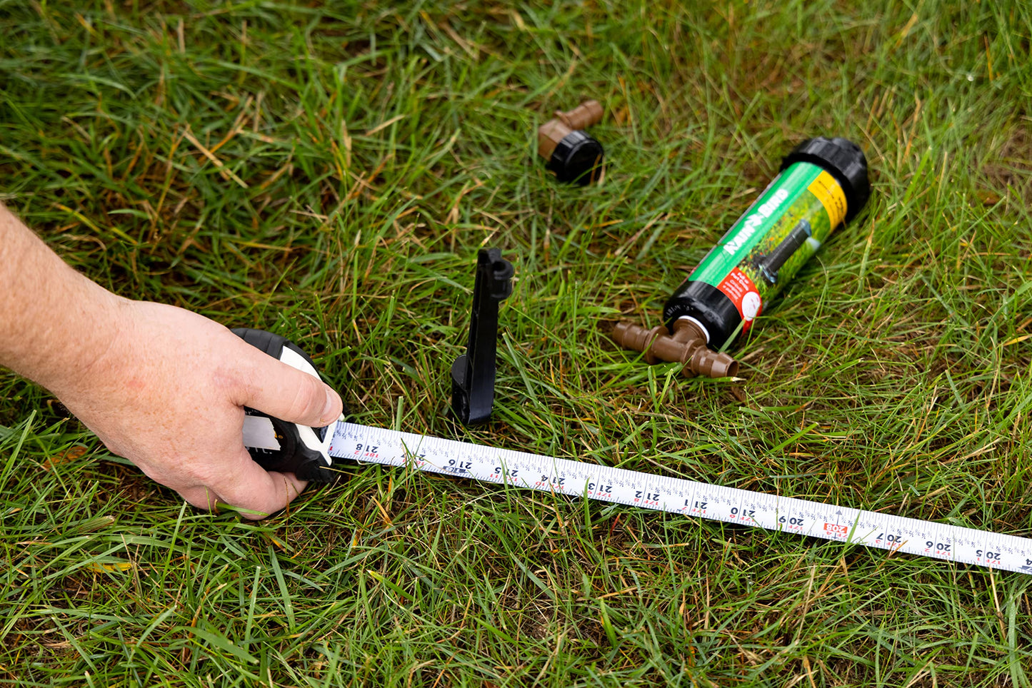 Rain Bird 32HE In-Ground Pro Rotor Pop-up Sprinkler System Kit with 4 32SA Geared Rotary Sprinklers and Electronic Digital Hose End Timer Controller