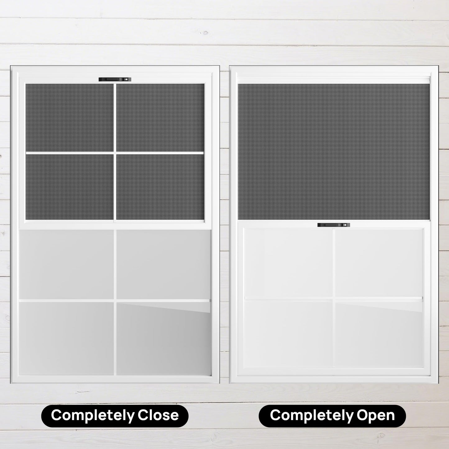 2 Pack 24" x 36"Shed Window, with Plastic Glass and Fiberglass Screen for Shed, Chicken Coop, Playhouse, Household, Garage