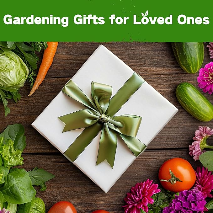 Lush&Dew Raised Garden Beds Heirloom Seed Bank, 32 Varieties 30,000+ Non-GMO Fall Garden Seeds of Vegetables Herbs Fruits, Gardening Gifts for Women Men, Emergency Supplies Survival Seed Kit