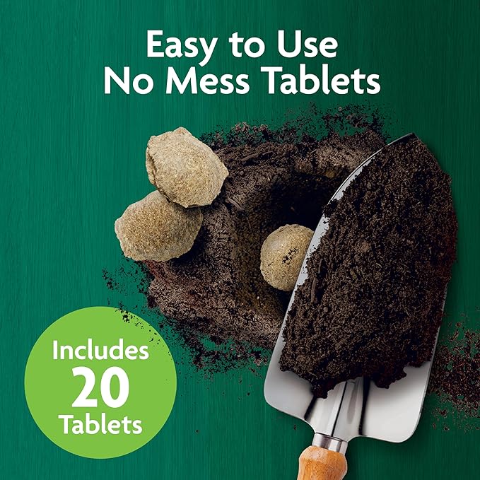 Miracle-Gro Organic Planting Tablets, for Transplants and Starter Plants, Formulated with Calcium, Jump Starts Root Growth, OMRI Listed, 20 Tablets
