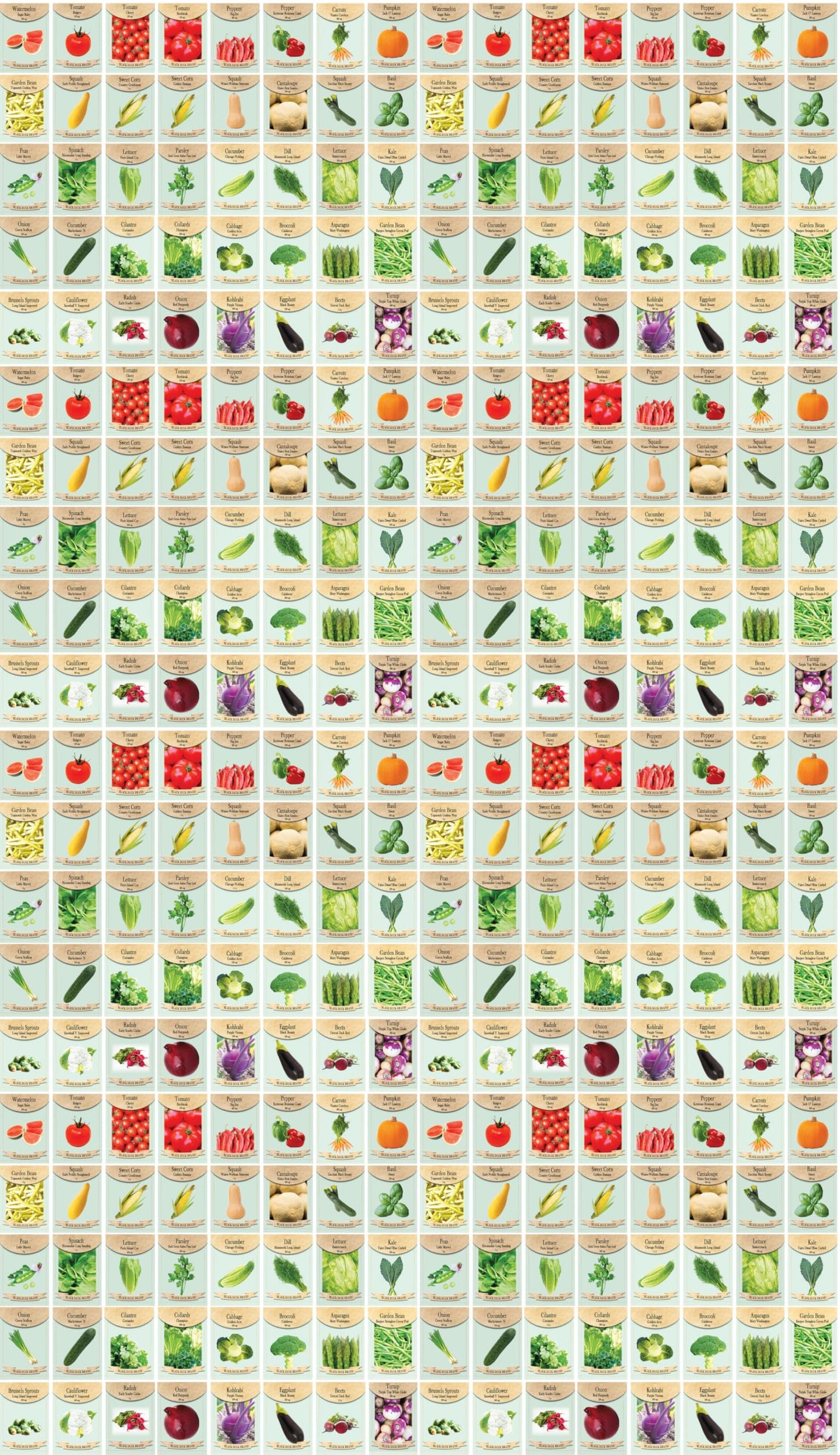 Black Duck Brand Set of 320 Vegetable and Herb Seeds - Semi Assorted - 100 Percent Non-GMO & Heirloom - Great for Starting a Garden! High Germination Rate! (320)