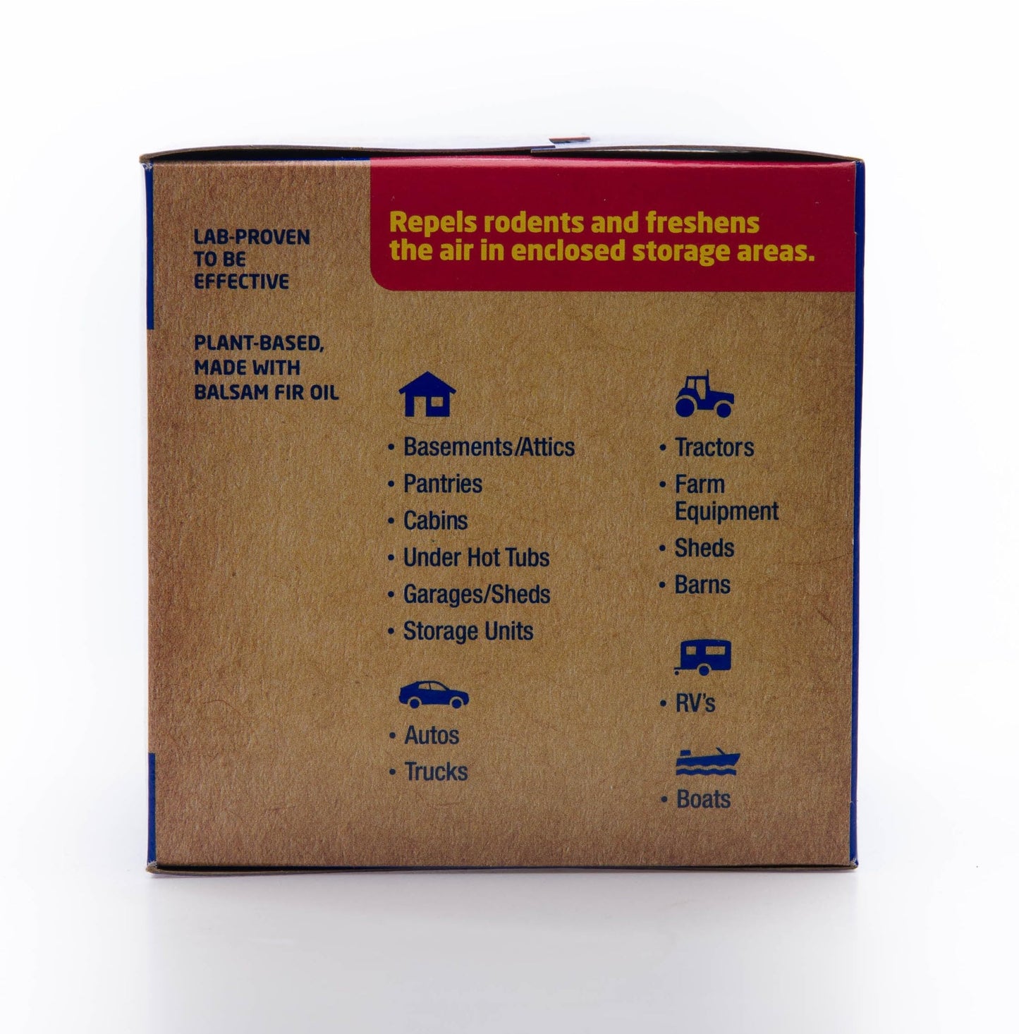 Fresh Cab Rodent Repellent - Botanical Pest Control for Indoor Use - Safe for Kids & Pets When Used As Directed - Made with Plant Fibers, Balsam Fir Essential Oil & Fragrance - 4-Pack