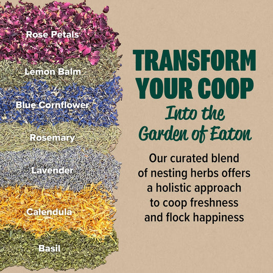 Eaton Pet and Pasture Premium Nesting Herbs, Aromatic Blend for Nesting Boxes & Chicken Coop, Natural Refresher & Pest Deterrent