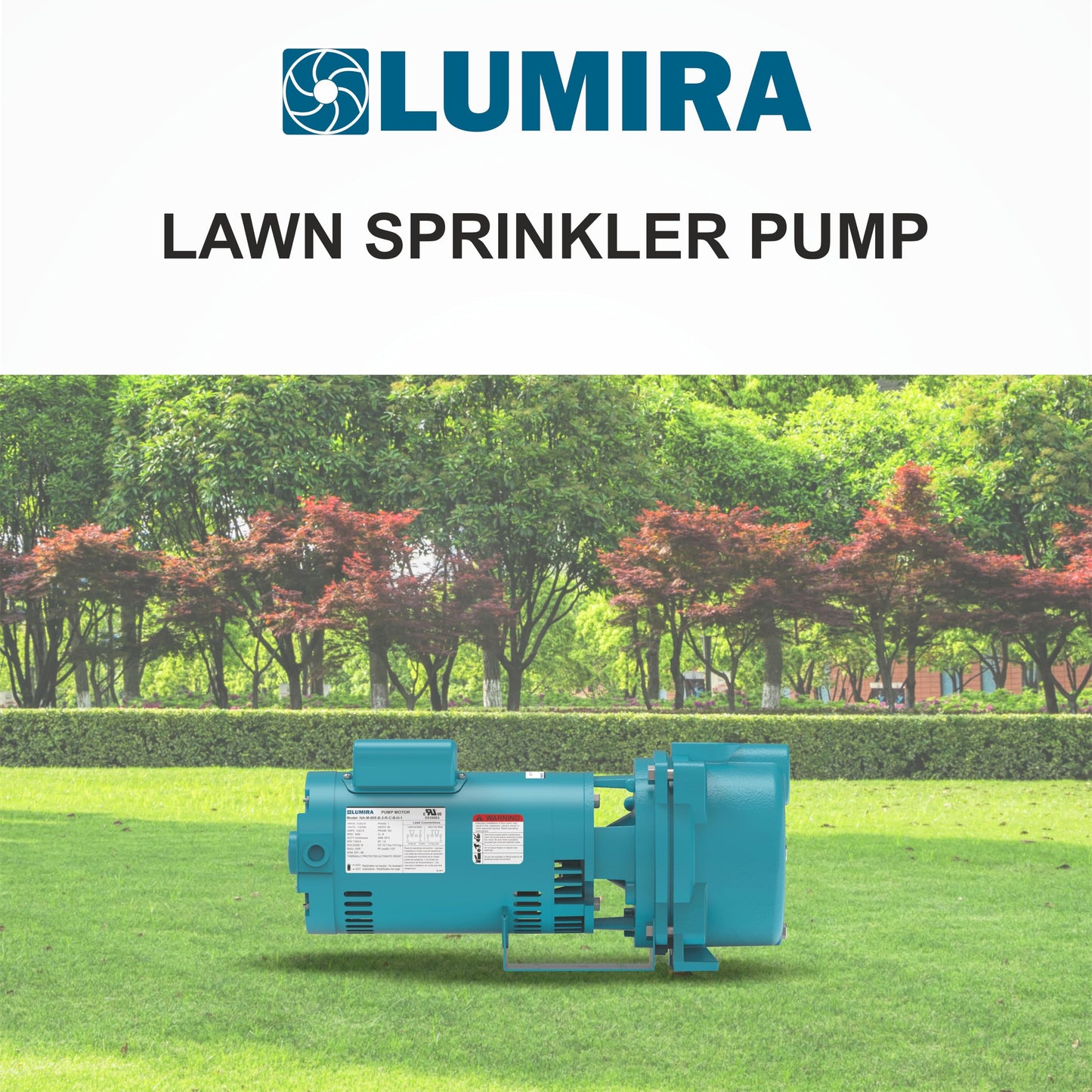 LUMIRA 2 HP, 83 GPM, Lawn/Irrigation Sprinkler Pump, Cast Iron, 230V Single Phase