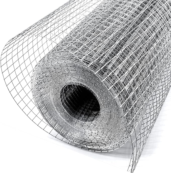 Hardware Cloth 1/2 inch 48" x 100' 19 Gauge - Versatile Chicken Wire Mesh Roll Ideal for Welded Wire Fencing, Gopher Control, and Reliable Chicken Coop Solutions