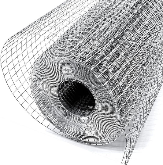Hardware Cloth 1/2 inch 48" x 100' 19 Gauge - Versatile Chicken Wire Mesh Roll Ideal for Welded Wire Fencing, Gopher Control, and Reliable Chicken Coop Solutions