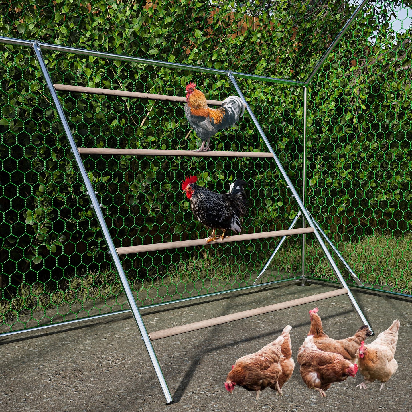 LZBEITEM Large Chicken Perch for Coop, Roosting Bar for Hen Stand,Funny Chicken Toy for Chicken Coop Accessories