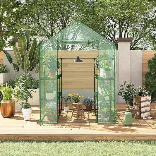 Portable Greenhouse, 57 x 57 x 76'' Greenhouses for Outdoors, Durable Small Green House Kit, Thicken PE Cover, Walk in Green Houses for Indoor Backyard Outside