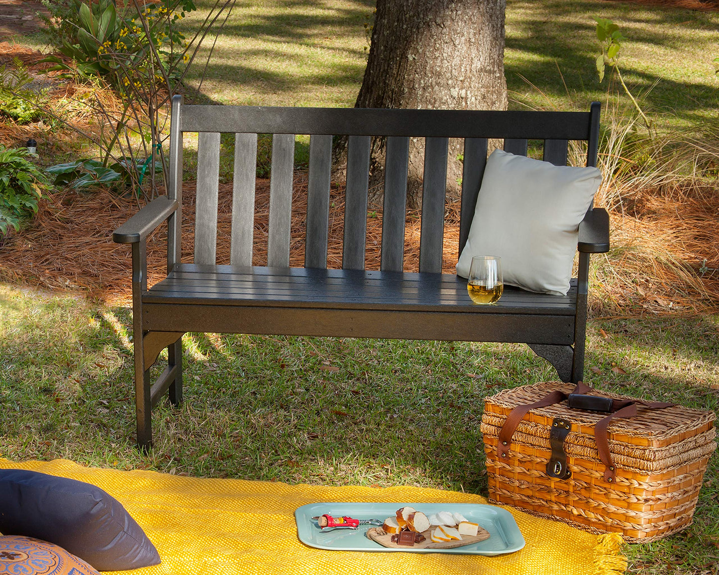 POLYWOOD GNB48WH Vineyard 48" Bench, White