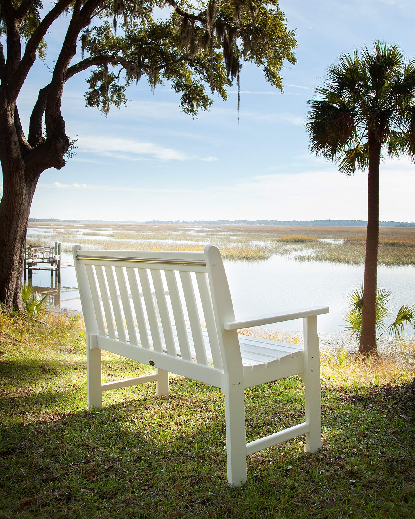 POLYWOOD GNB48WH Vineyard 48" Bench, White
