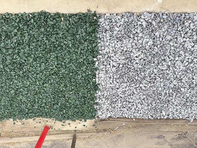 100% Wire-Free Rubber Mulch – Green, 20 lb (0.8 cu ft) | Long-Lasting, Low Maintenance, Safe for Kids & Pets – Landscaping & Playground Ground Cover